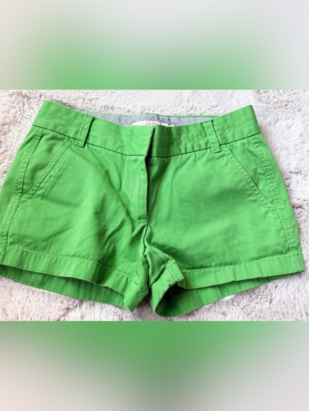 J. Crew Bright Green Cotton Chino Shorts